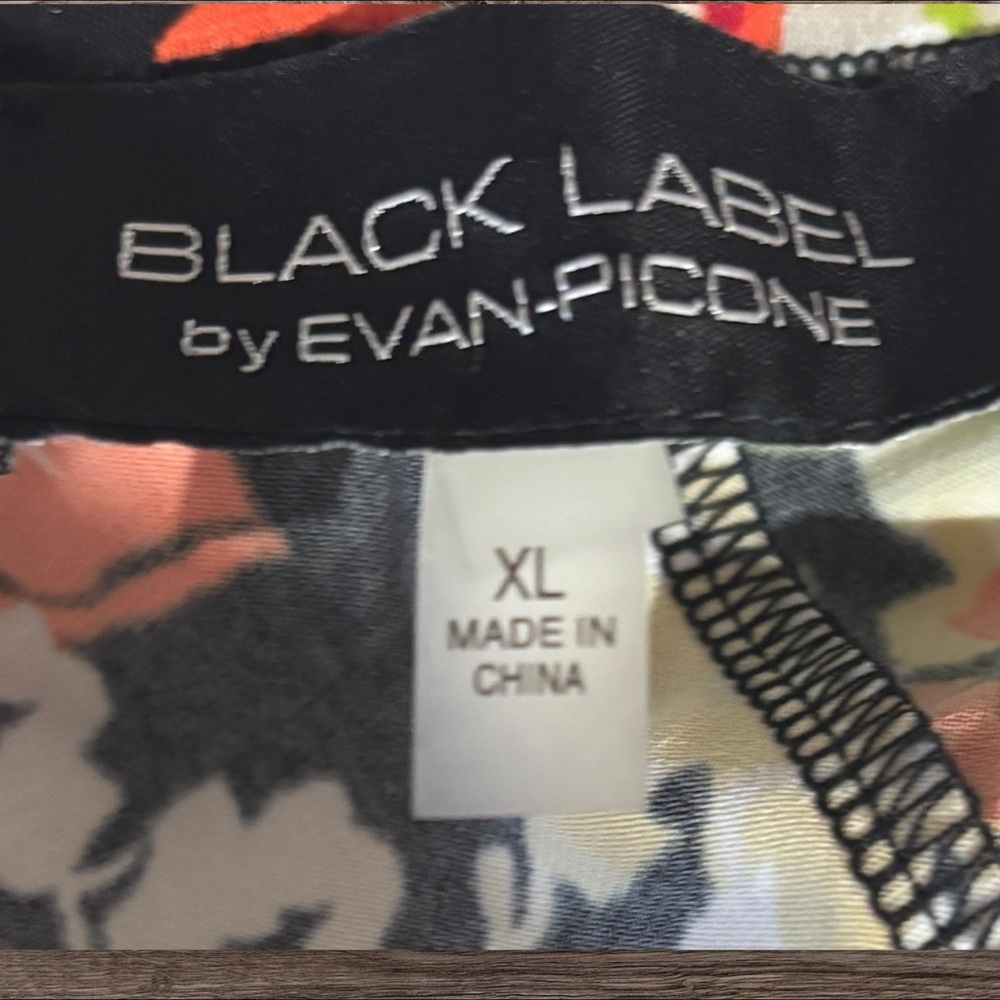 Black Label by Evan Picone Floral Maxi Skirt Sz XL - Picture 3 of 7